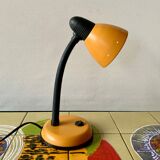 Vintage orange painted metal desk lamp