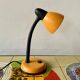 Vintage orange painted metal desk lamp