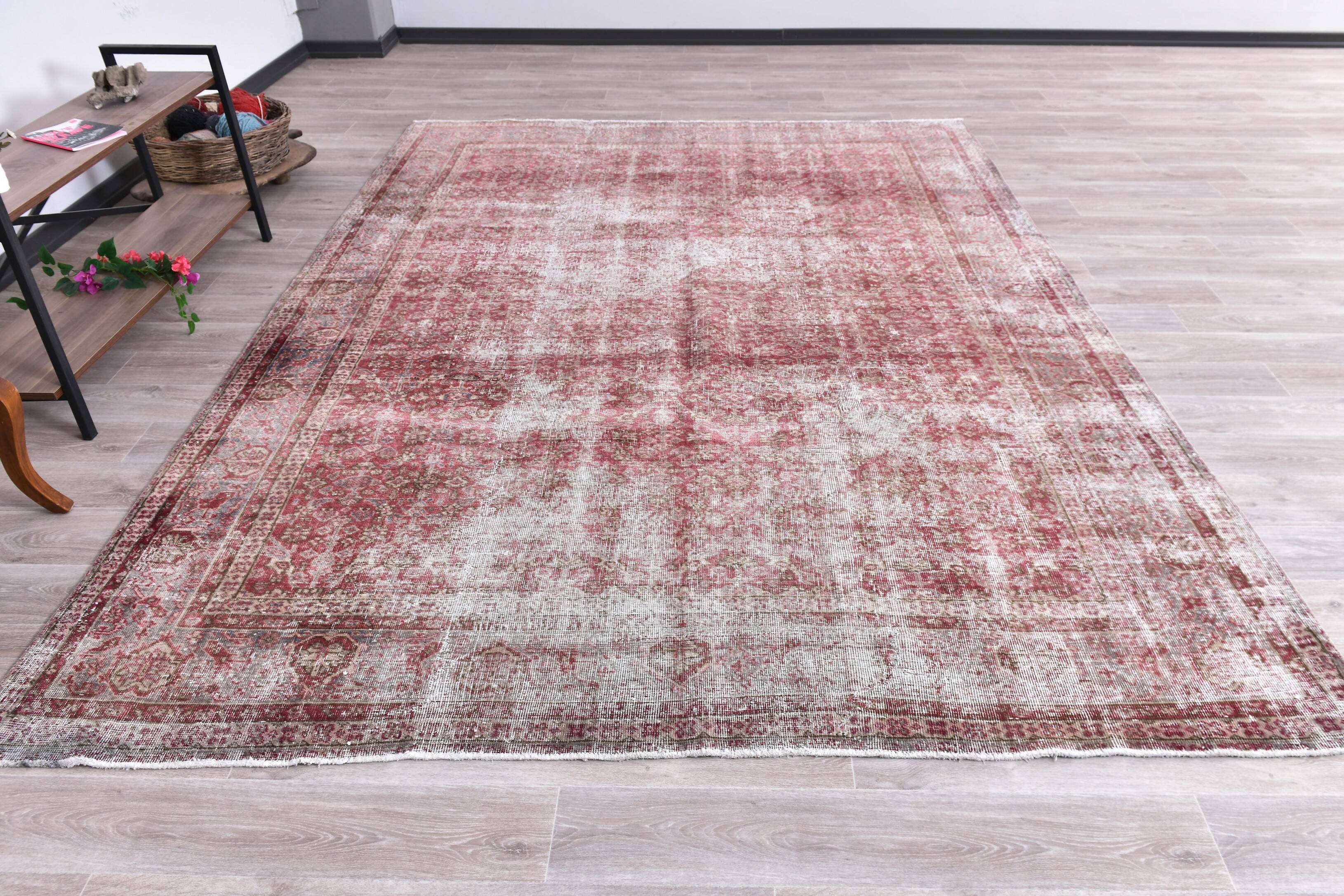 8x11 Red & Burgundy Persian Rug 235x328Cm SK 240833