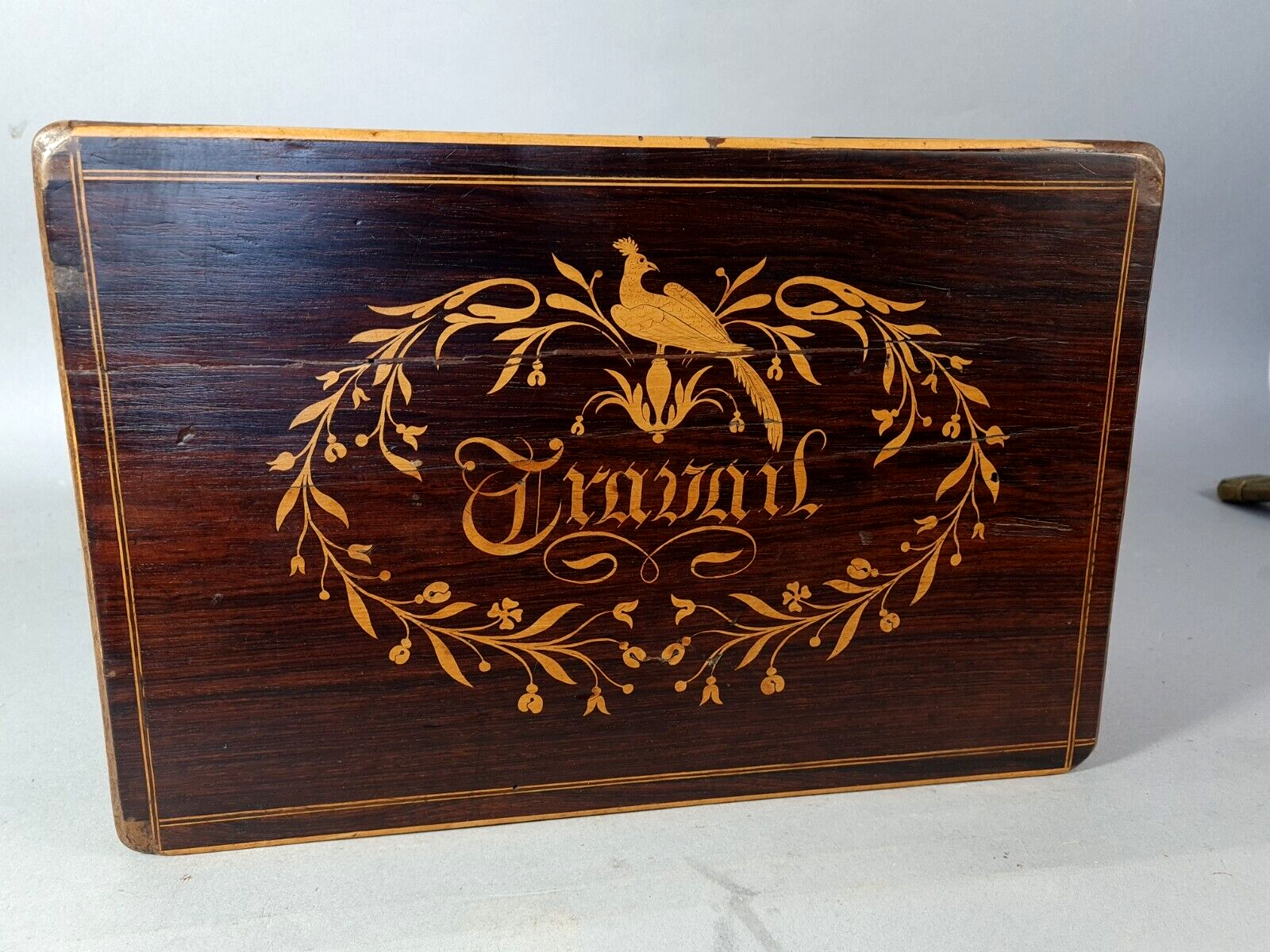 Old book box or mail inlaid decoration "work" sb