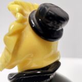 Black and Multicolored Murano Glass Clown Trinket Bowl / Ashtray, Italy