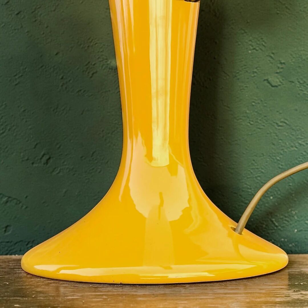 Large vintage ceramic lamp base in yellow – 1960s