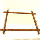 Wooden mirror Bamboo frame