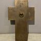 Art Deco holy water font in bronze, onyx and brass from the early 20th century