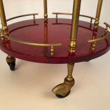 Aldo Tura barcart red round