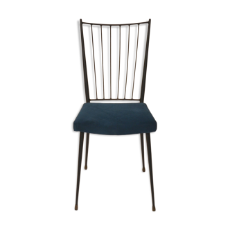 Chair by Colette Gueden in blue velvet
