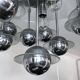 Reggiani, Vintage Italian Space Age Glass and Chrome Chandelier, 1970s