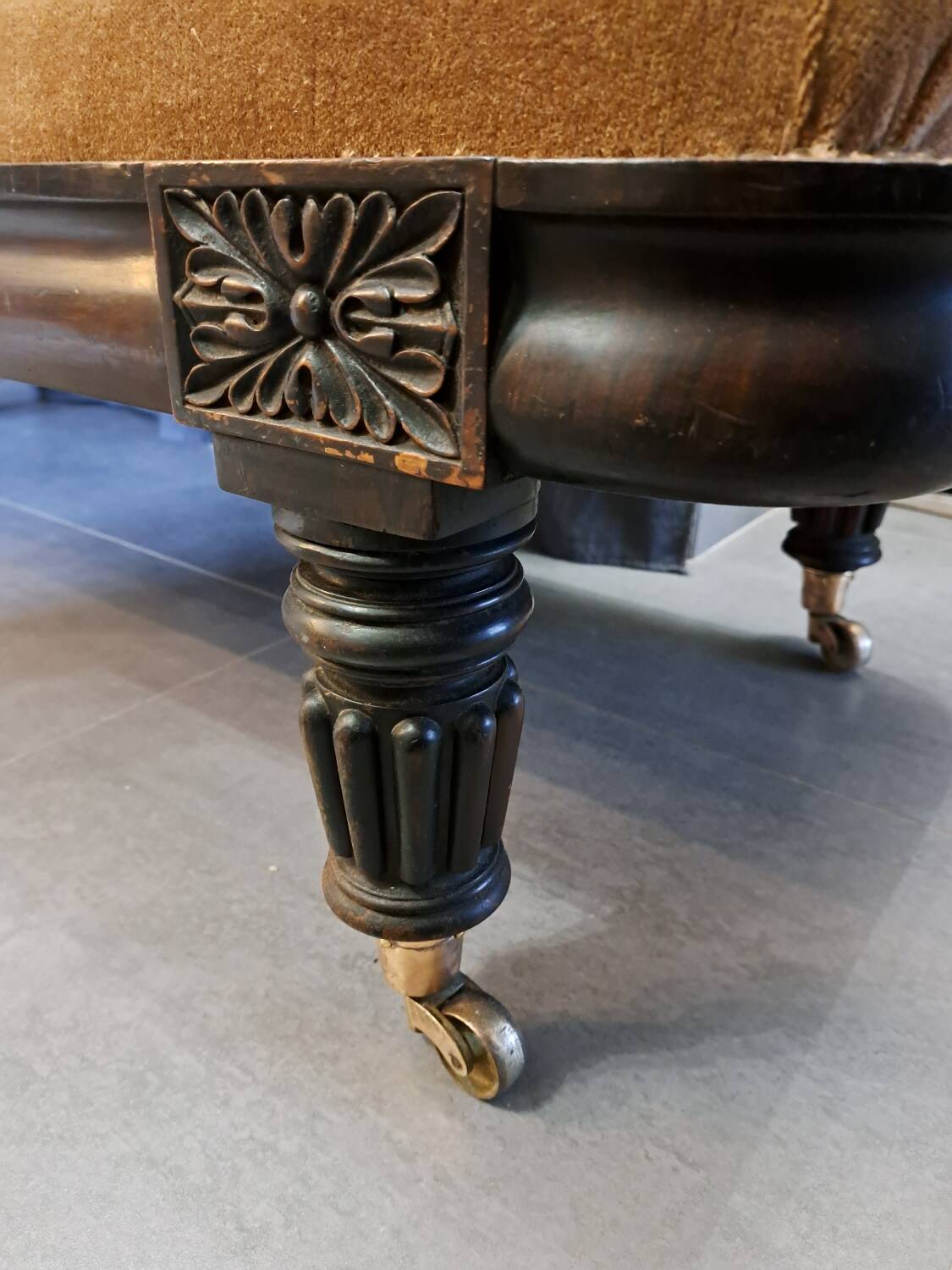 Napoleon III daybed in rosewood