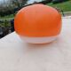 Suspension Vintage Opaline Orange et Blanche