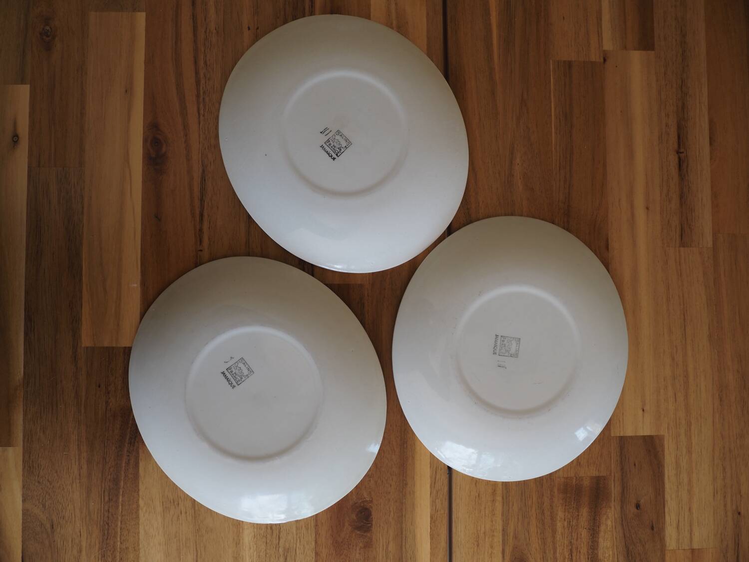 3 oval flat plates Salins model Jamaica (rare)