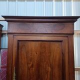 Cabinet bonnetière in solid oak and partial veneer