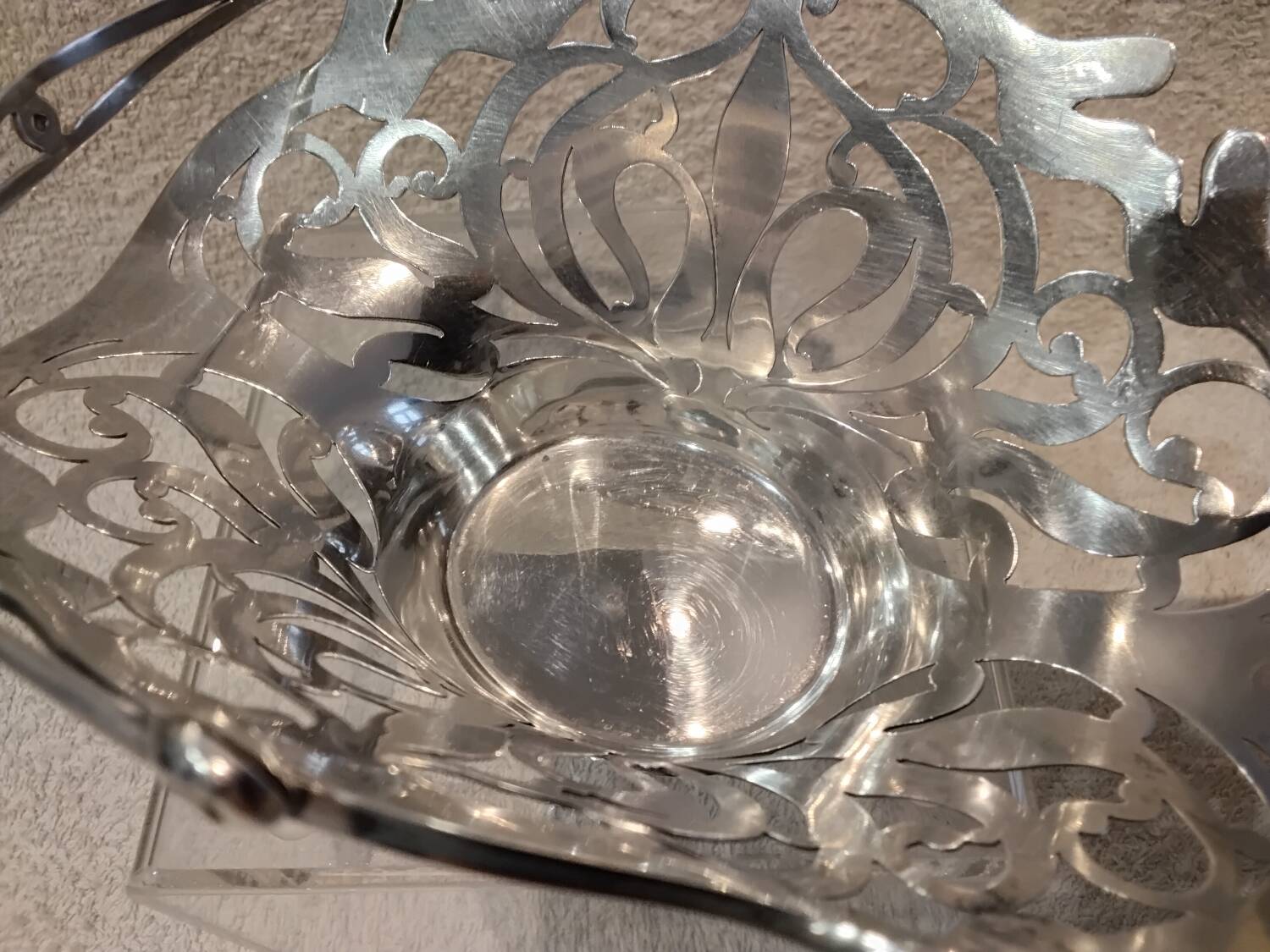 925 sterling silver basket by Birks, Canada, Art Nouveau style