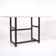 Metal and travertine work table, 1980s