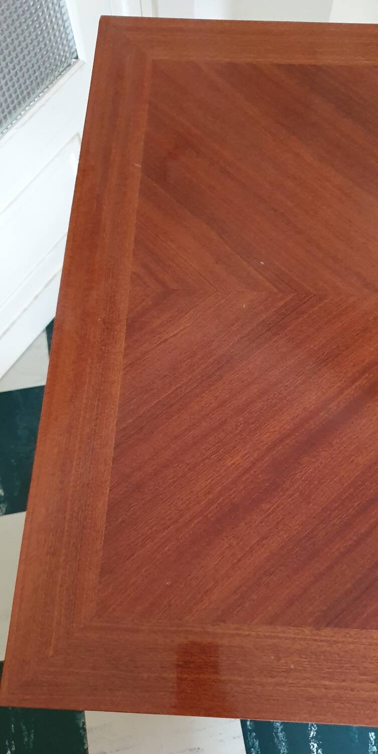 Varnished wooden table from the 1960s.