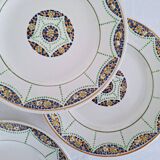 Flat Plates in Old Longwy Earthenware, Geneva Vintage Model