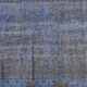 Tapis Oushak anatolien bleu noué à la main
