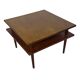 Vintage square coffee table in teak veneer, 1960s design