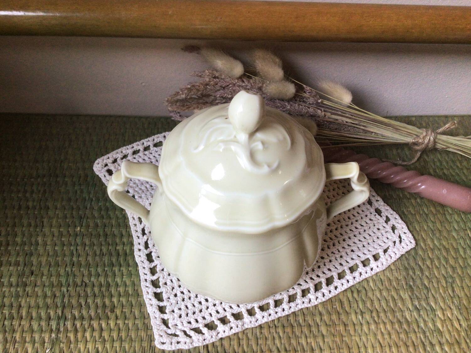 Porcelain sugar bowl
