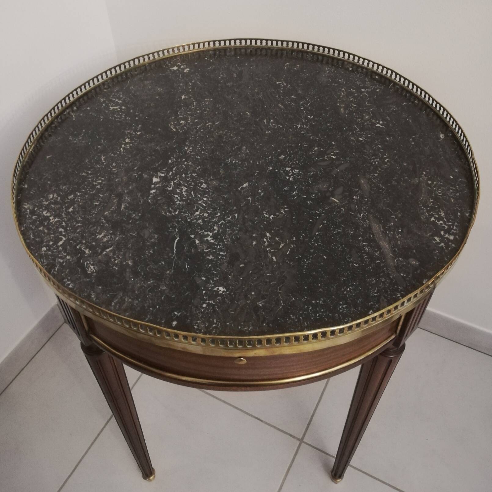 Mahogany hot water bottle table