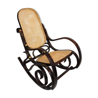 Rocking chair bois courbé années 1960