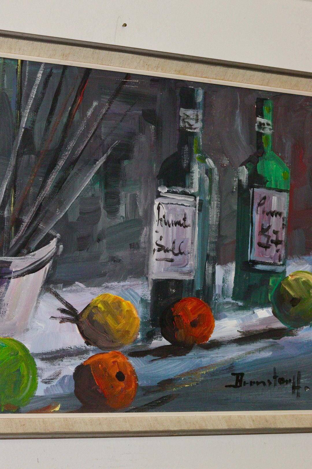 "Still Life, Wine and Fruit  " by Bronstolf.
