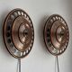 Wall sconces, Bankeryd, Nils Ledung, Copper, swedish, 70/80s, pair