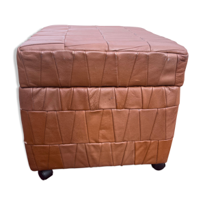 coffre pouf en cuir