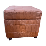 Leather ottoman chest