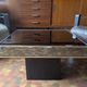 Vintage square coffee table cidue – italy, 1970 (willy rizzo style)