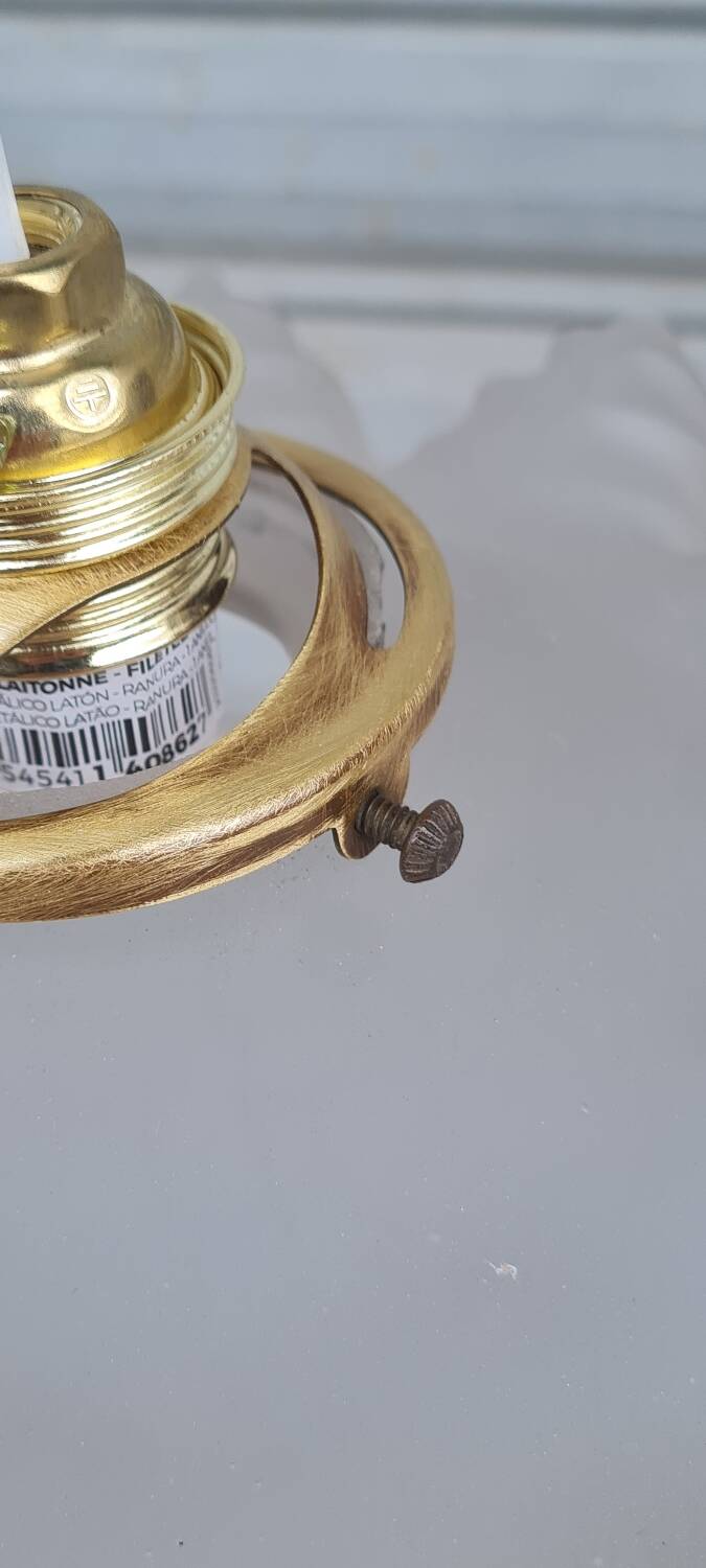 Paire de suspensions en verre poli