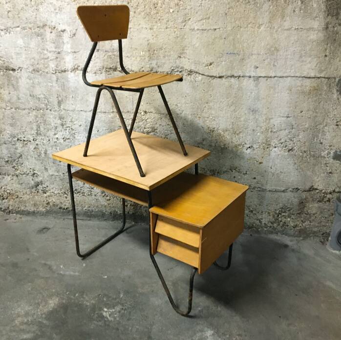 Vintage children's desk and chair