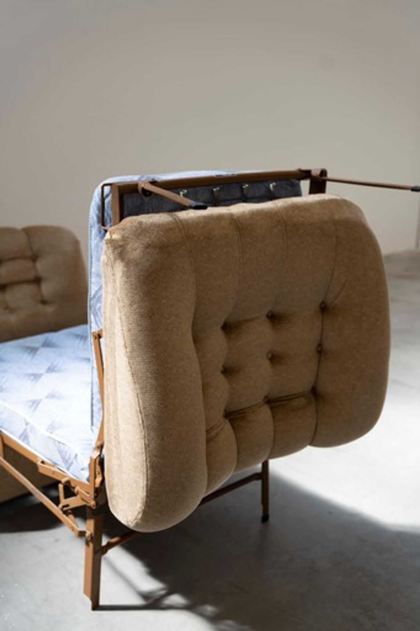 Modular sofa semicircle '70, F.lli Carloni set of 3