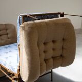 Modular sofa semicircle '70, F.lli Carloni set of 3