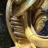 Pair of vintage gilded bronze wall lights