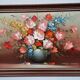 Oil on canvas bouquet of flowers signed Charles Édouard