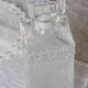 Vintage Pressed Glass Whiskey Decanter - Flower Engraved Stopper