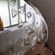 Beveled mirror 50s flowery 82 x 56 cm