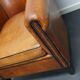 Vintage club chair in cognac-coloured leather Netherlands