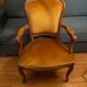 Fauteuil bois et velours