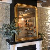 Louis Philippe mirror with gold leaf