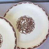 4 dessert plates from Sarreguemines, Argonne model 210712