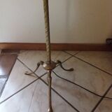 Lampadaire vintage années 50 tripode laiton doré