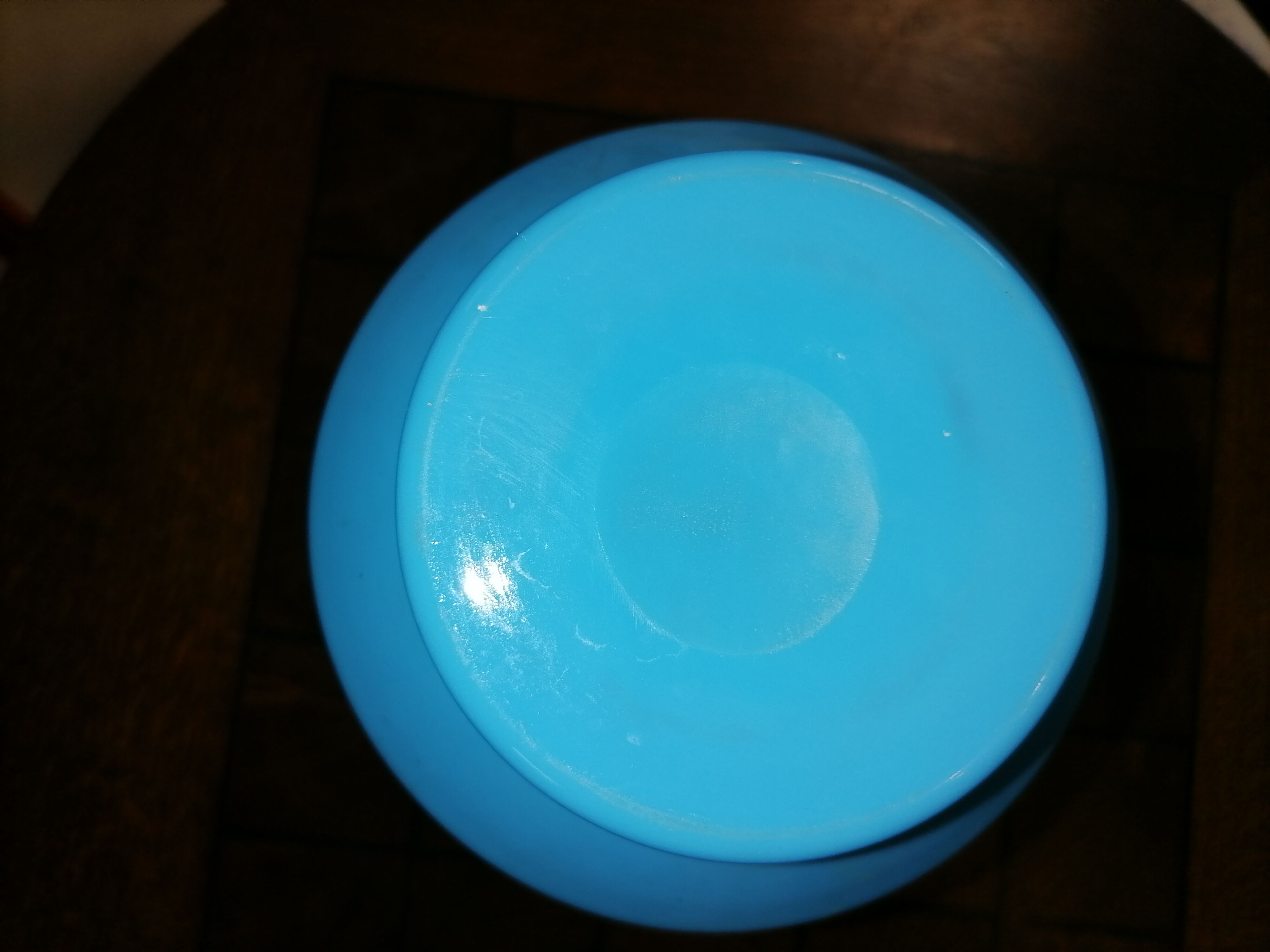 Golden blue opaline vase