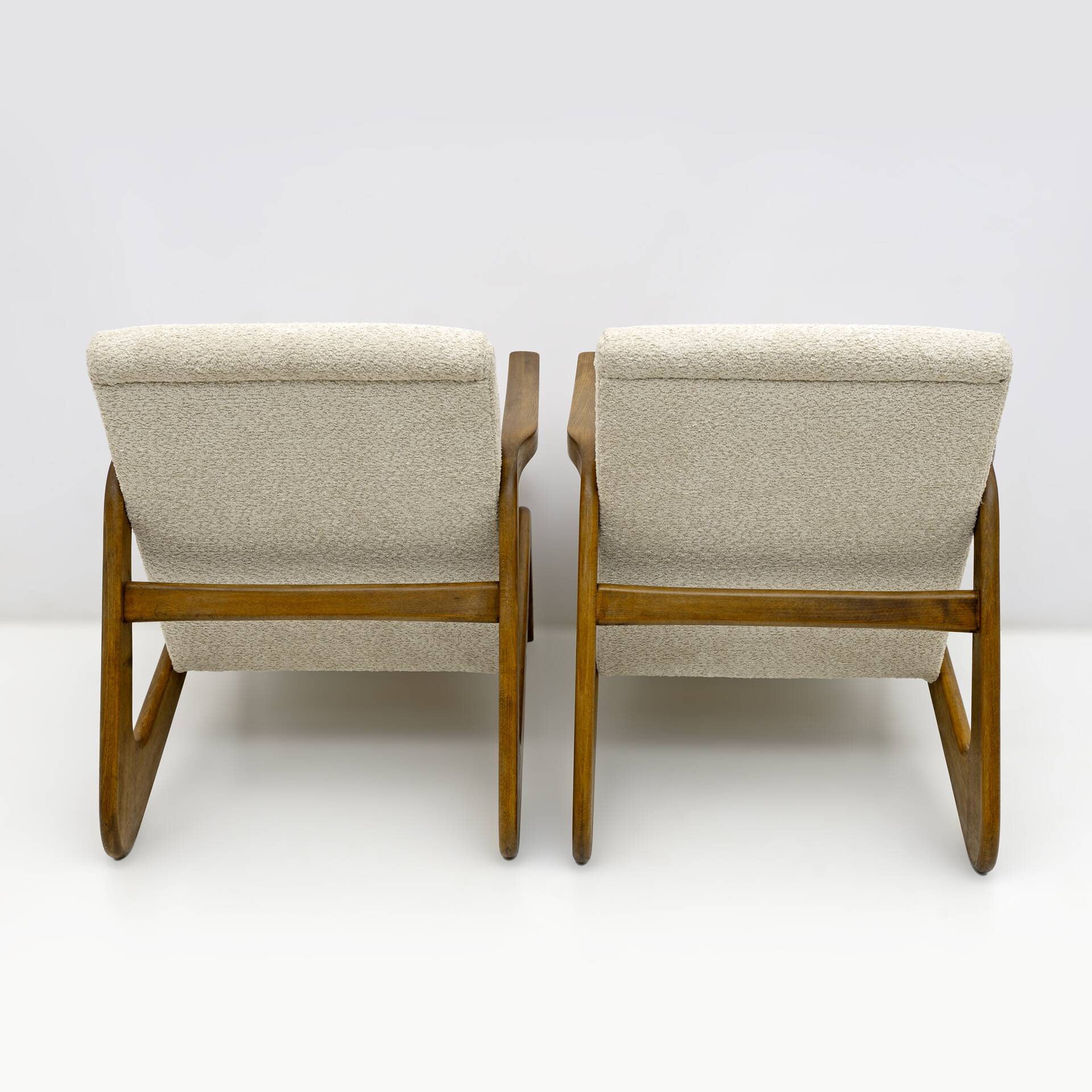 Pair of Mid-Century Modern Italian Bouclè Lounge Chairs, 1970s