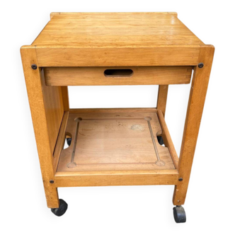 Scandinavian extendable kitchen trolley in solid wood