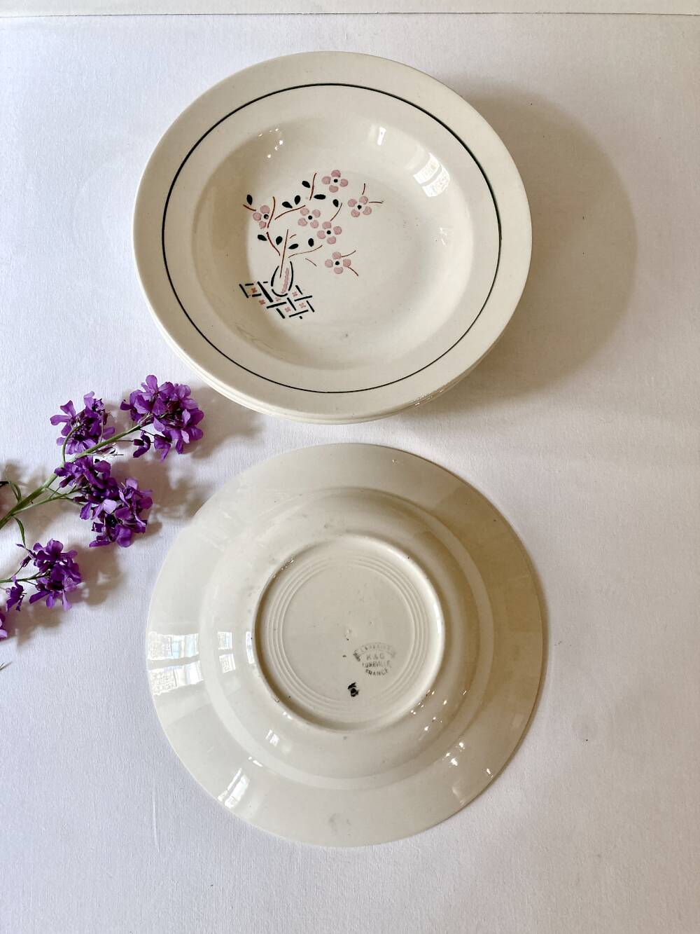 5 deep plates, KG Lunéville, Lorraine model, 1910s