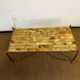 Coffee table in stone marquetry