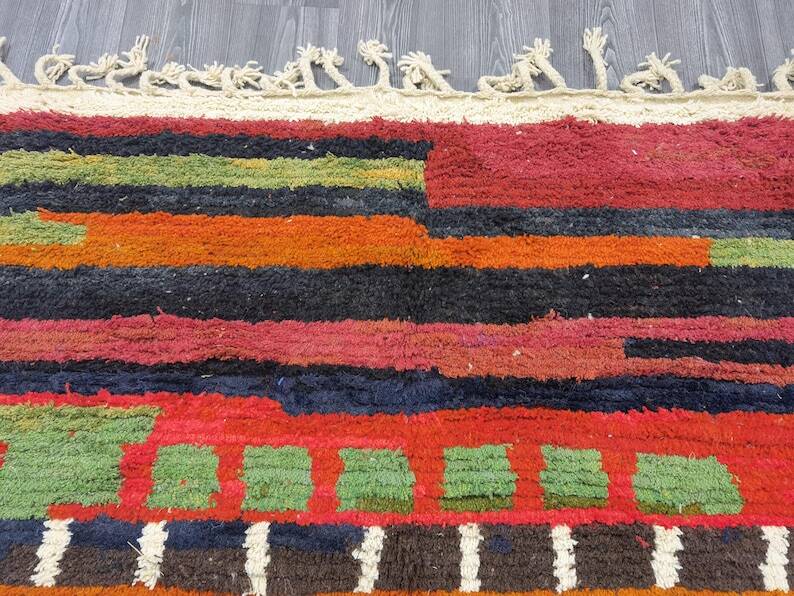 Unique orange Moroccan rug, 150/250cm