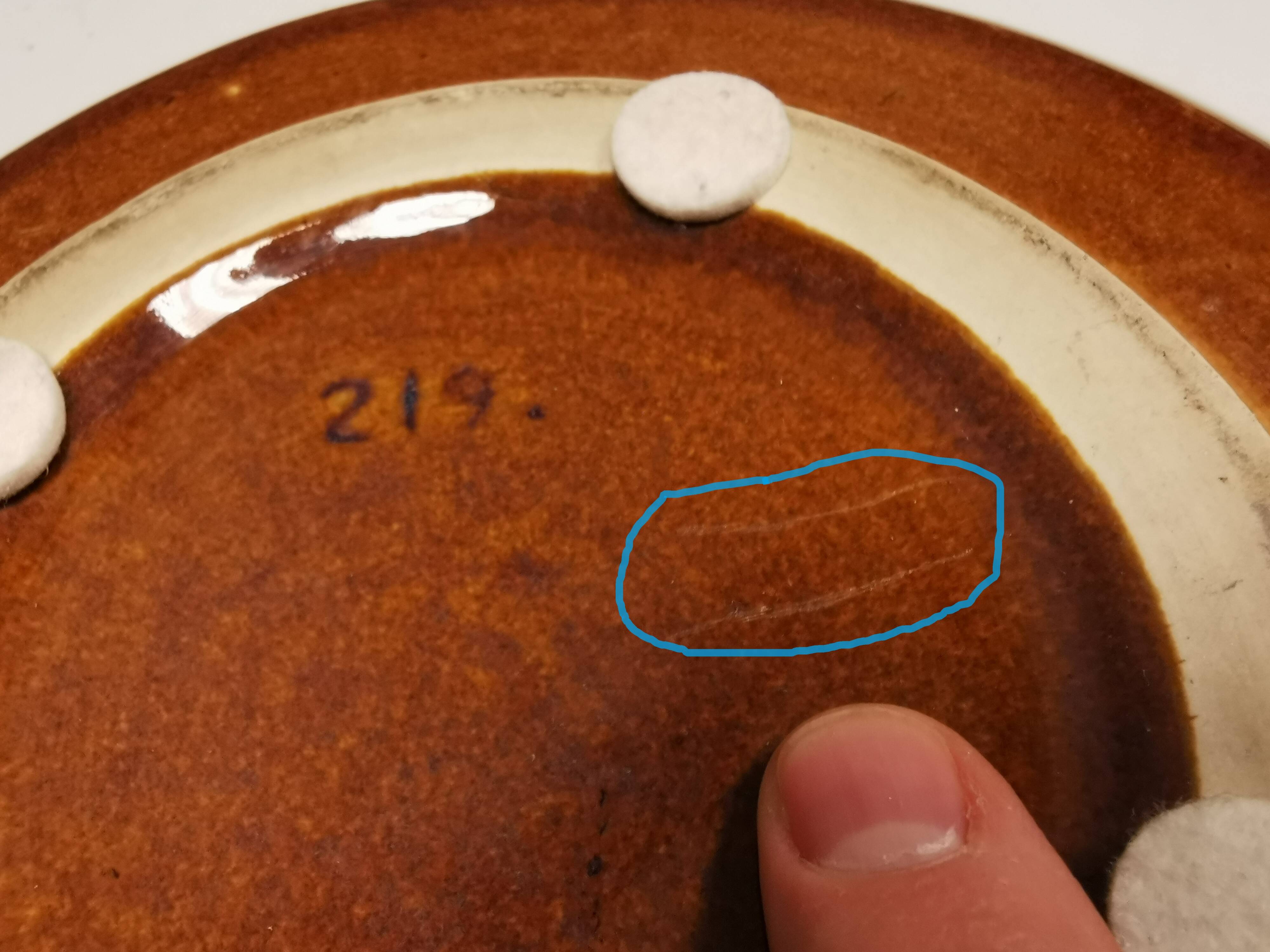 Ceramic dish, from Danish Søholm.  Estimated 1970-1980s