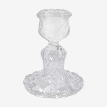 Bougeoir en cristal modèle bambou signé Baccarat